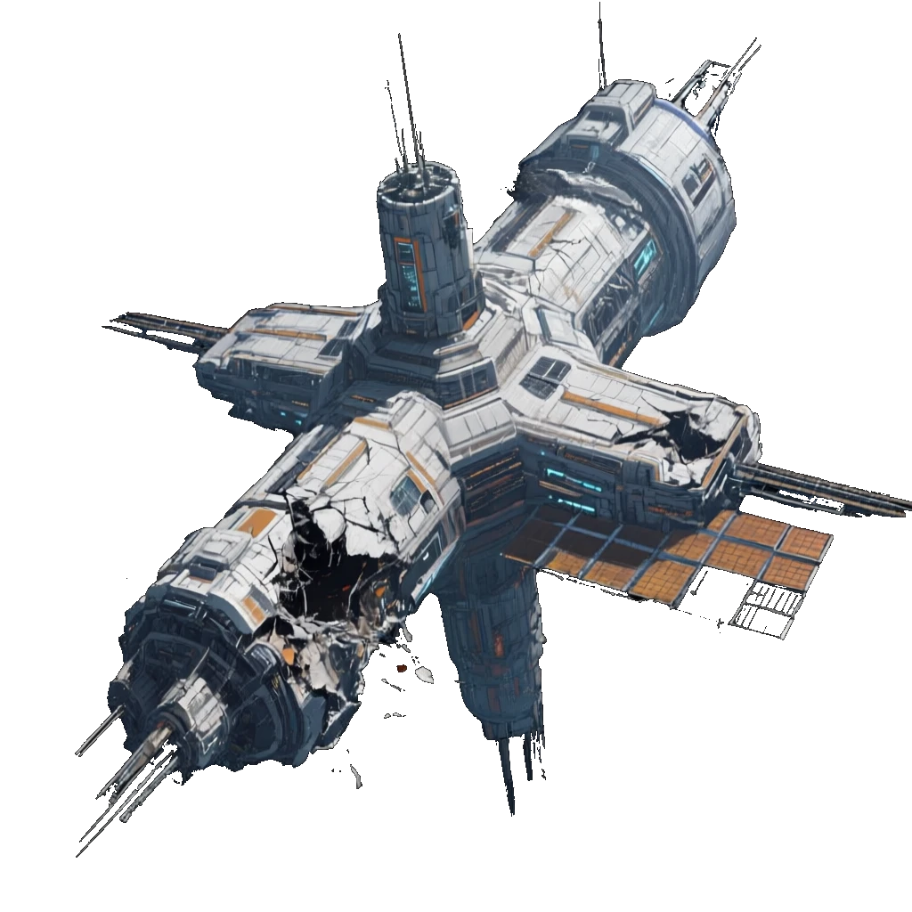 Damaged Space Station